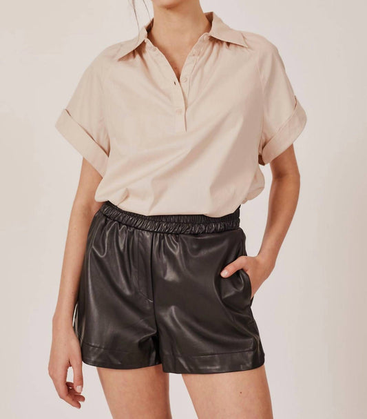 Deluc - Stretchy Vegan Leather Shorts