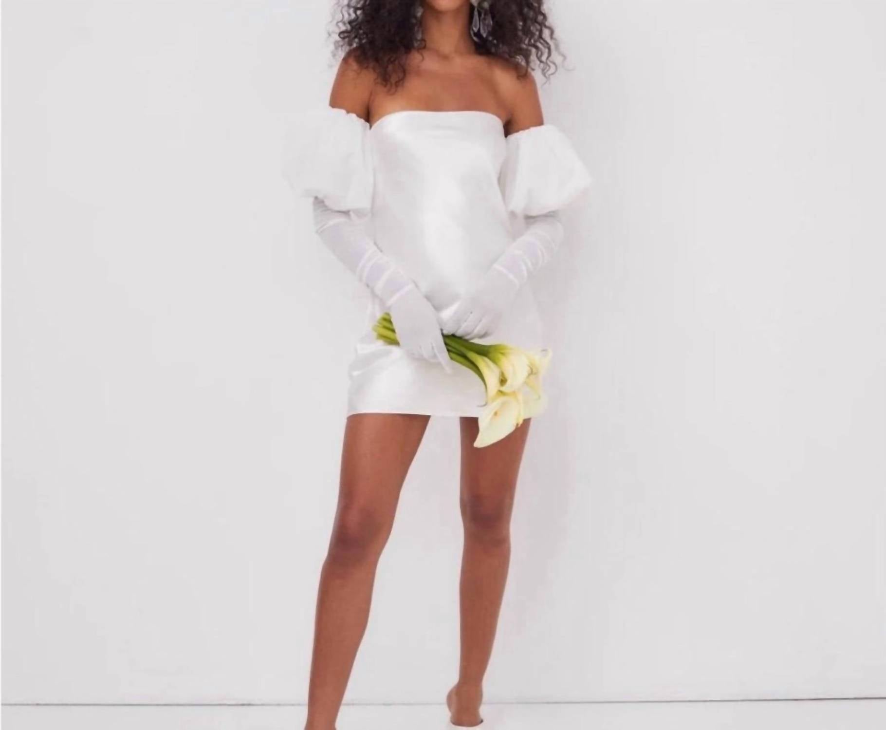 For Love & Lemons - Hazel Mini Dress Detachable Sleeves Gloves