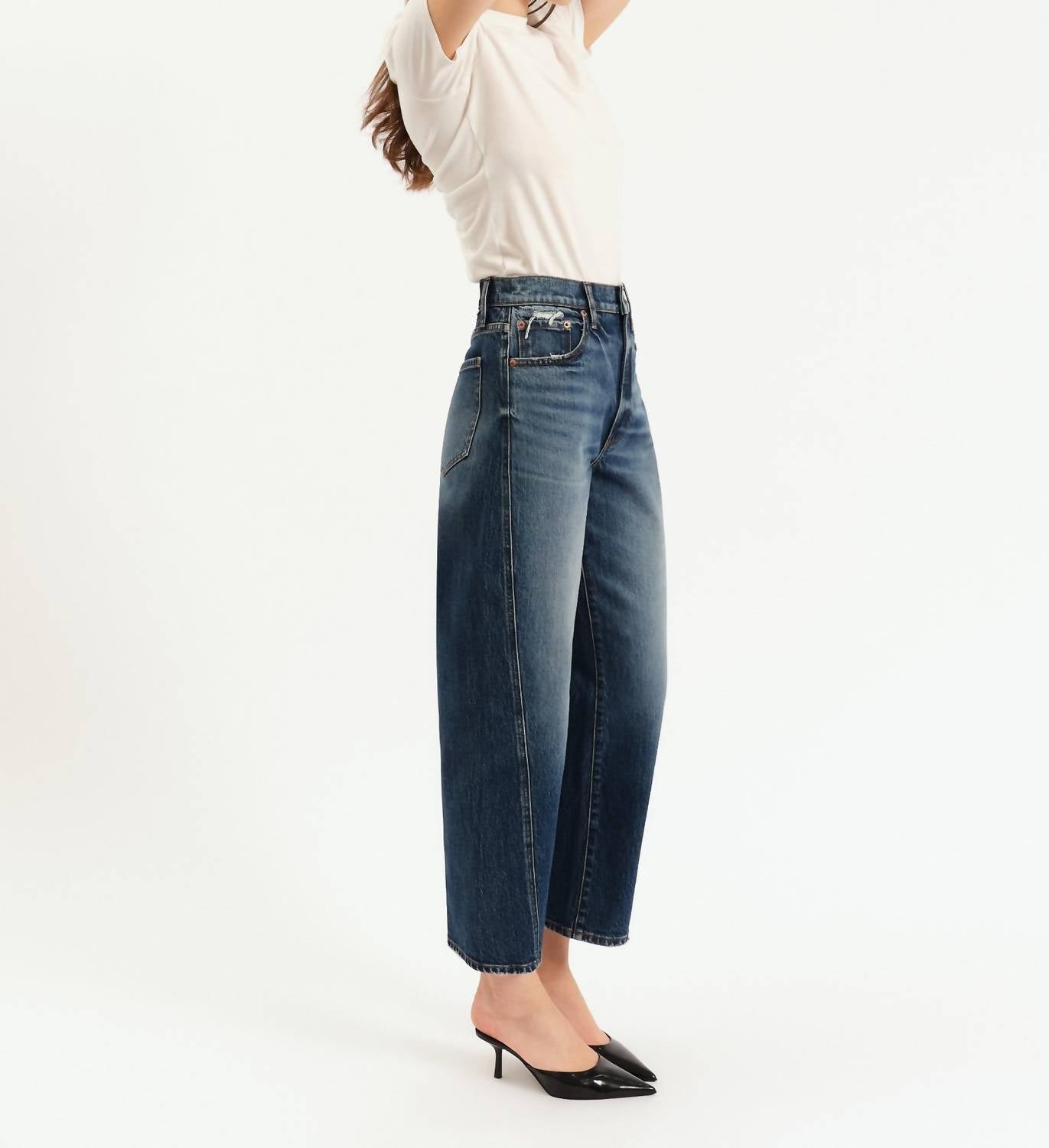 Daze - Westward High Rise Barrel Leg Jeans