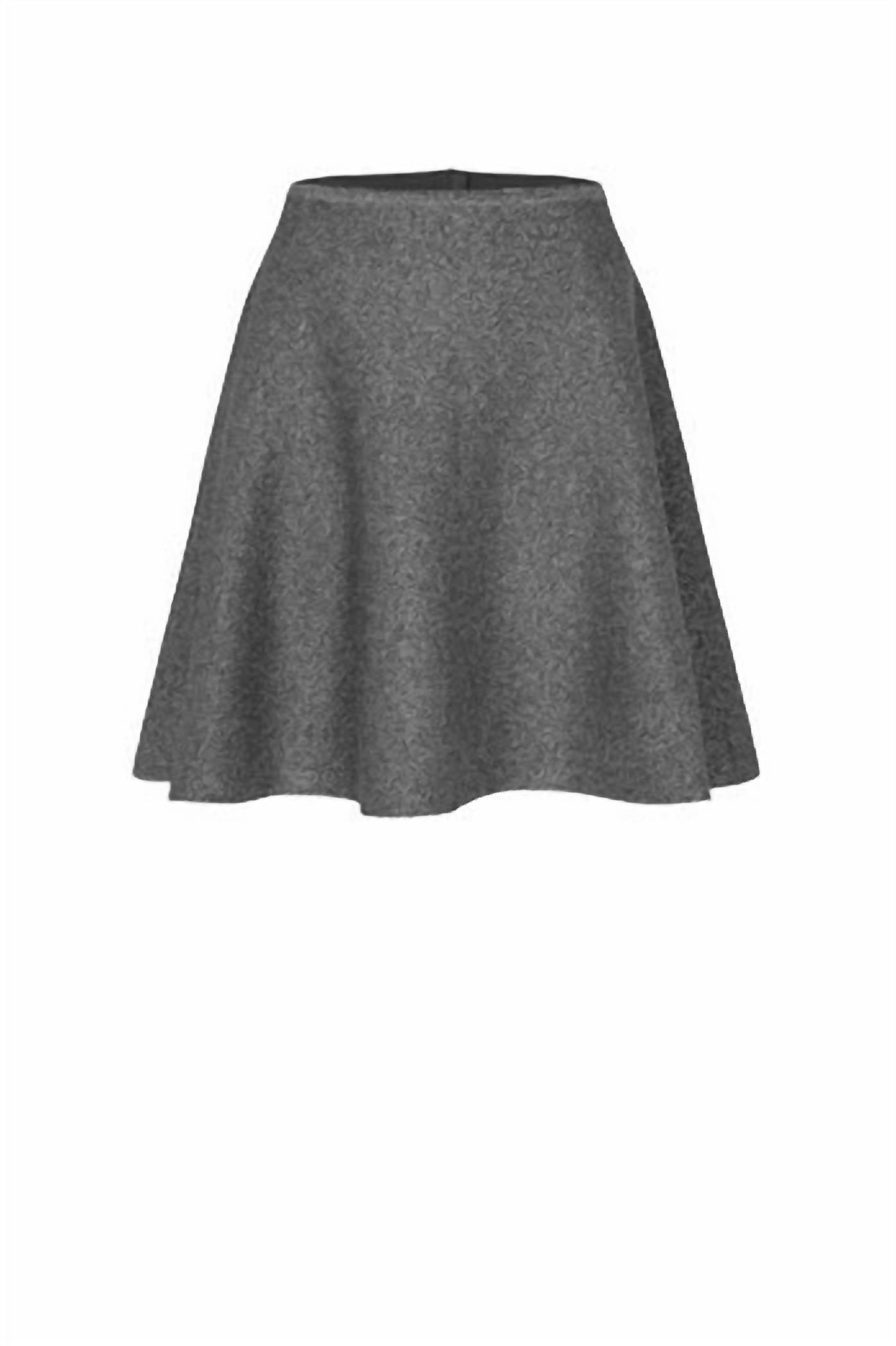 ESSENTIEL ANTWERP Icing Knit Flared Skirt in black - women's skirt - alternate view