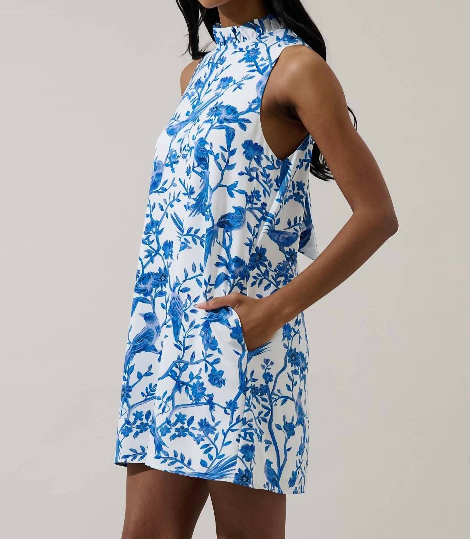 Sugarlips - Ciela Floral Benson Trapeze Mini Dress