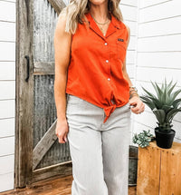 Wrangler - Retro Sleeveless Button Front Shirt