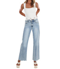 Le Lis - Women's Looking For You Scallop Hem Sweater Tank Top