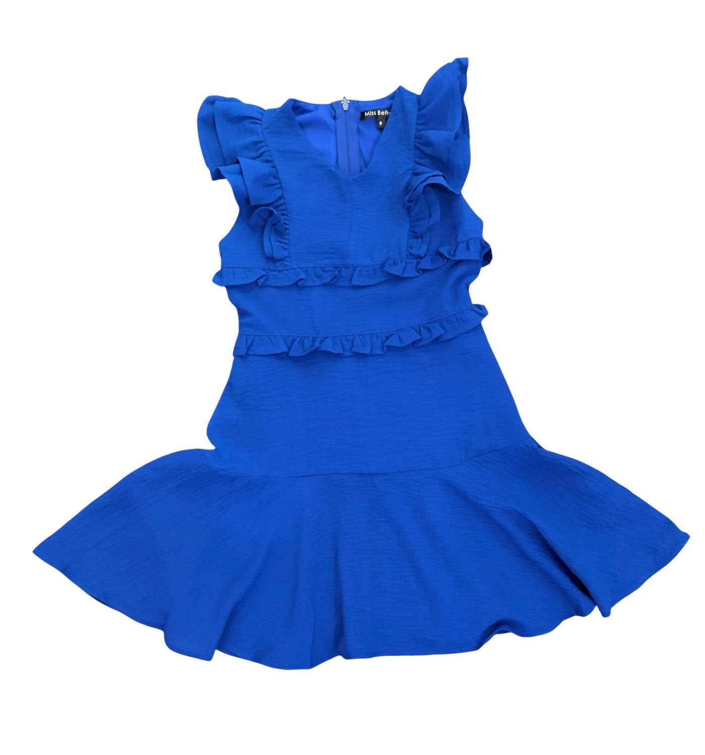 Miss Behave Girls - Lilith V Neck Ruffle Dress