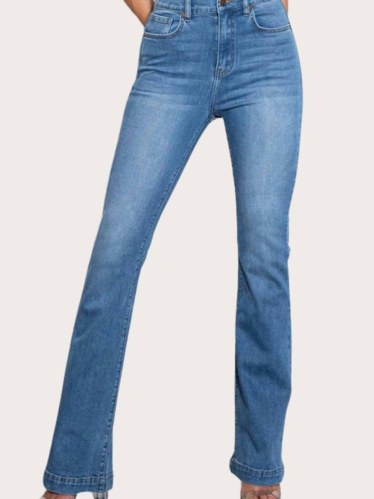 Vibrant M.I.U - High-Rise Heart Back Bootcut Jeans