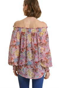 Umgee - Floral Off The Shoulder Smocked Top