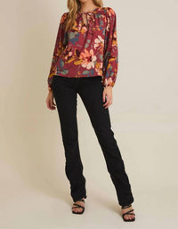 Gilli - V-neck Front Tie Long Sleeve Top