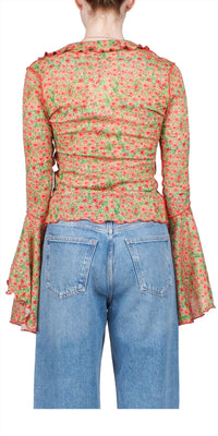 Siedrés - Zee Fluted Sleeve Tie-Front Shirt