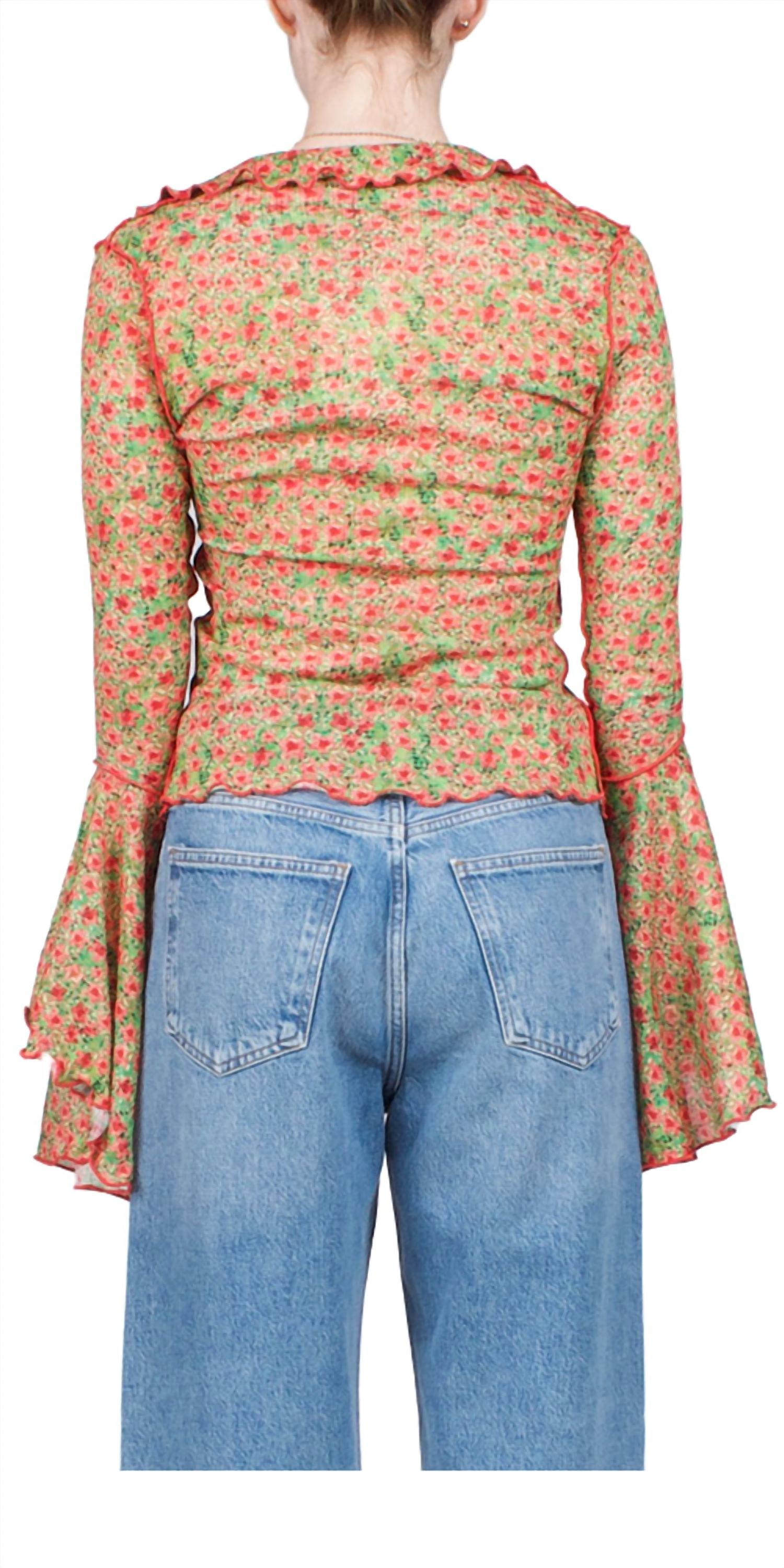 Siedrés - Zee Fluted Sleeve Tie-Front Shirt