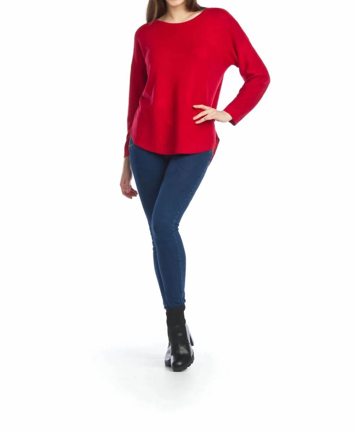 Papillon - Wool Blend Shirt Hem Sweater