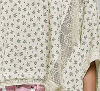POL Floral Sheer Top in ivory - women's shirt - view 5