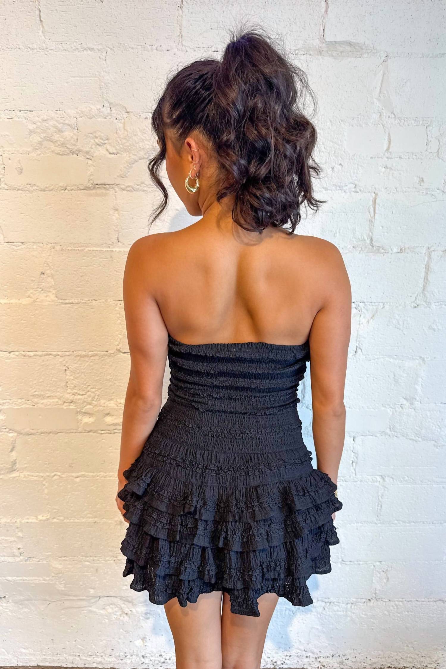 Day + Moon - Mia Smocked Ruffle Romper Dress