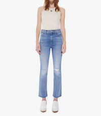 Mother Hustler Ankle Fray Jeans in crashing hard - women's jeans