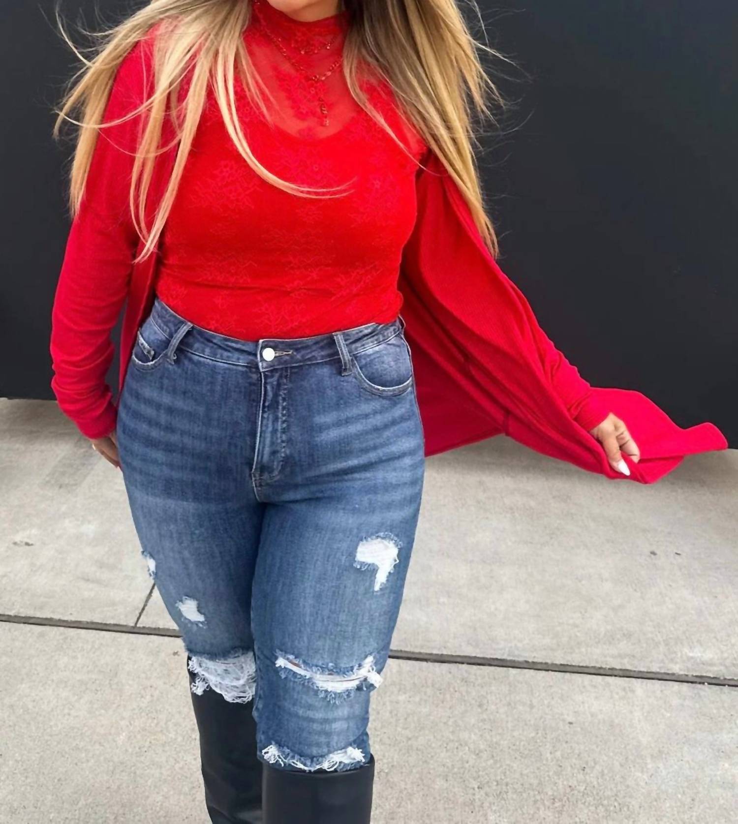 Blakeley - Lace Long Sleeve Top