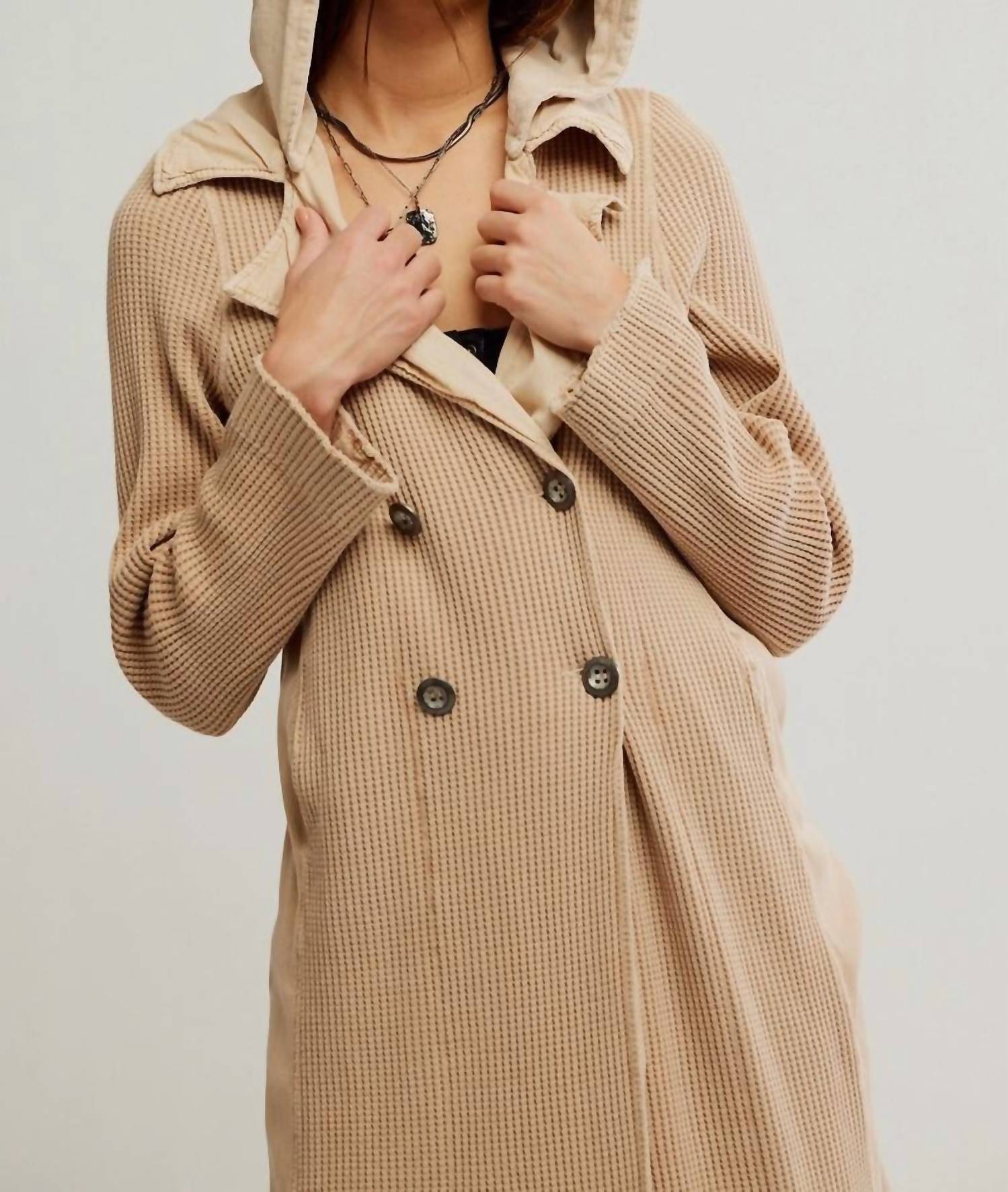 Free People One Landon Jacket in sand 1 - women's jacket - view 4