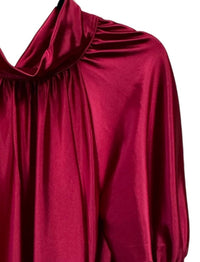 Carole Christian Women's Satin Tie Neck Dress in red - women's dress - detail view
