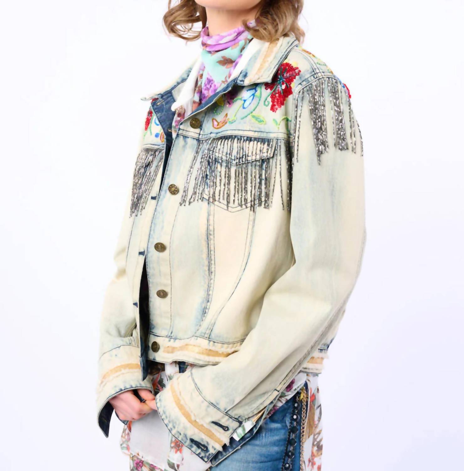 Aratta Country Queen Jacket in washed denim - women's jacket - alternate view