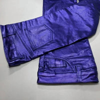 Valabasas - Unisex Van Gogh Wax Flare Cargo Stacked Jeans