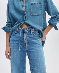 Rag & Bone - Phoebe Drawstring Wide Leg Jeans