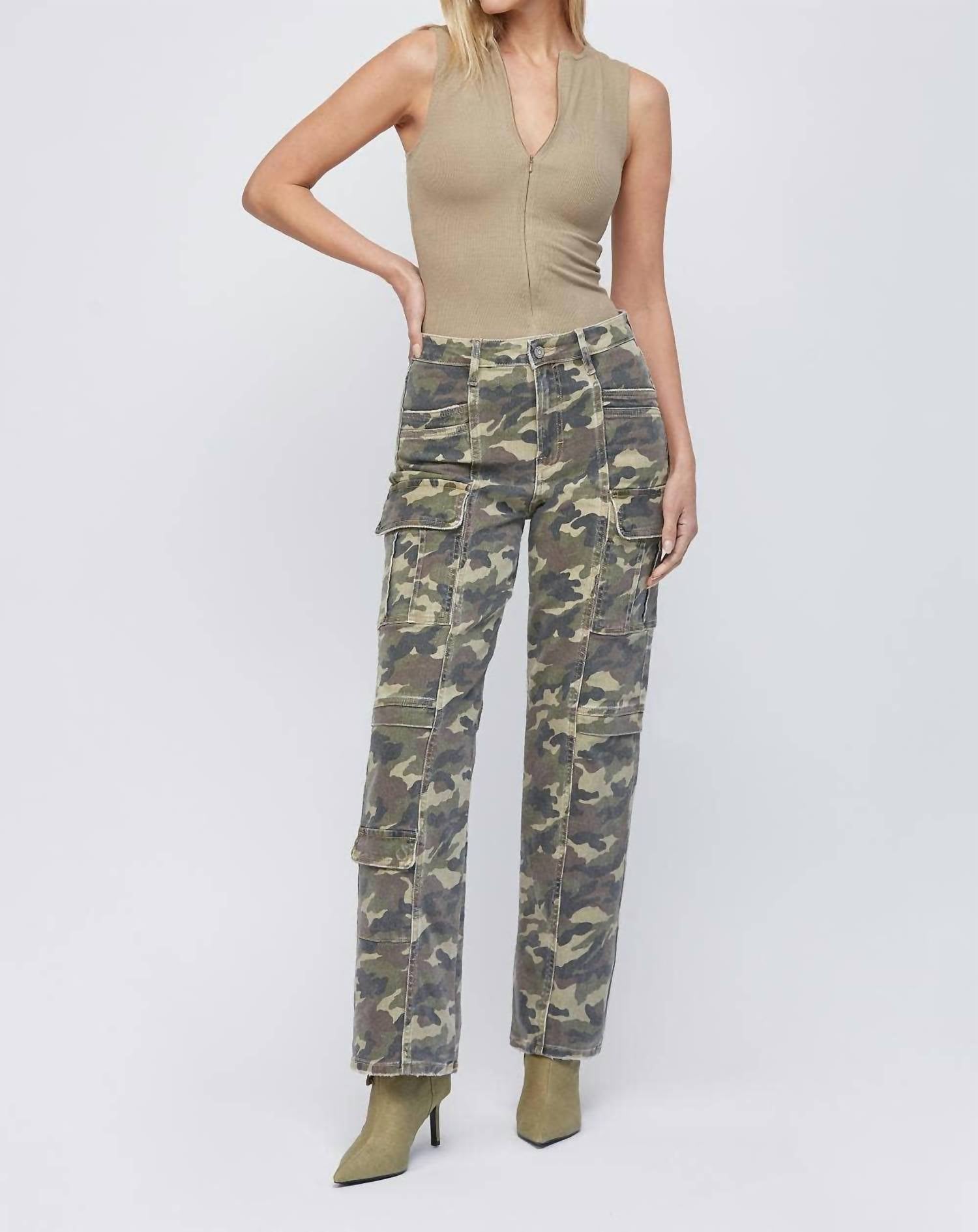 Hidden - Cargo Straight Stretch Jeans