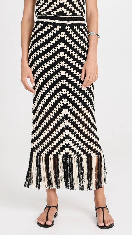 Zimmermann - Halliday Hand-Crocheted Midi Fringe Skirt