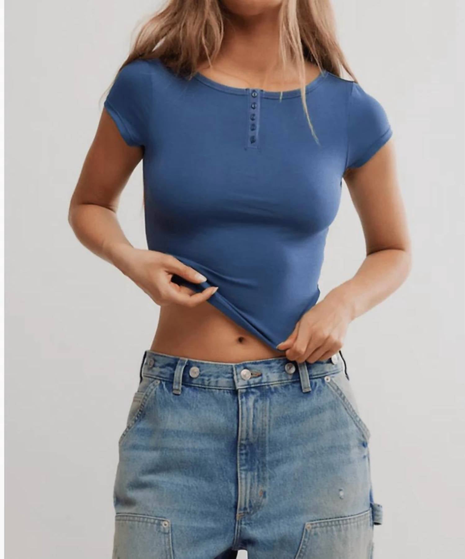 Free People - Morning Pages Henley Top
