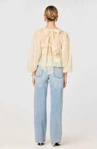 Astr - Amie Sheer Balloon Sleeve Top