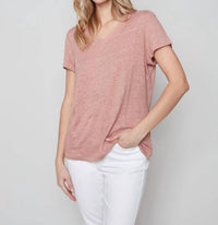 Charlie B - Short-sleeved Linen T-shirt