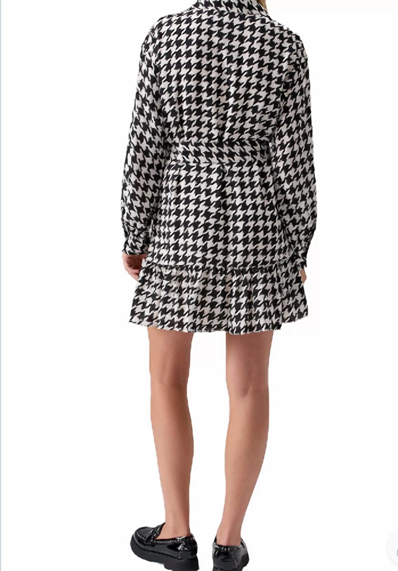 Sanctuary - Houndstooth Mini Shirtdress