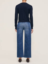 DL1961 - Women's Karmine Refined Wide Leg Jeans in clearwater - women's jeans - detail view