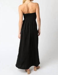 Olivaceous - The Lila Linen Maxi Dress