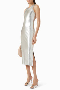 Never Fully Dressed - Metallic Ribbed Dress