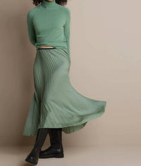 summum Women's Plisse Skirt in jade - women's skirt - alternate view