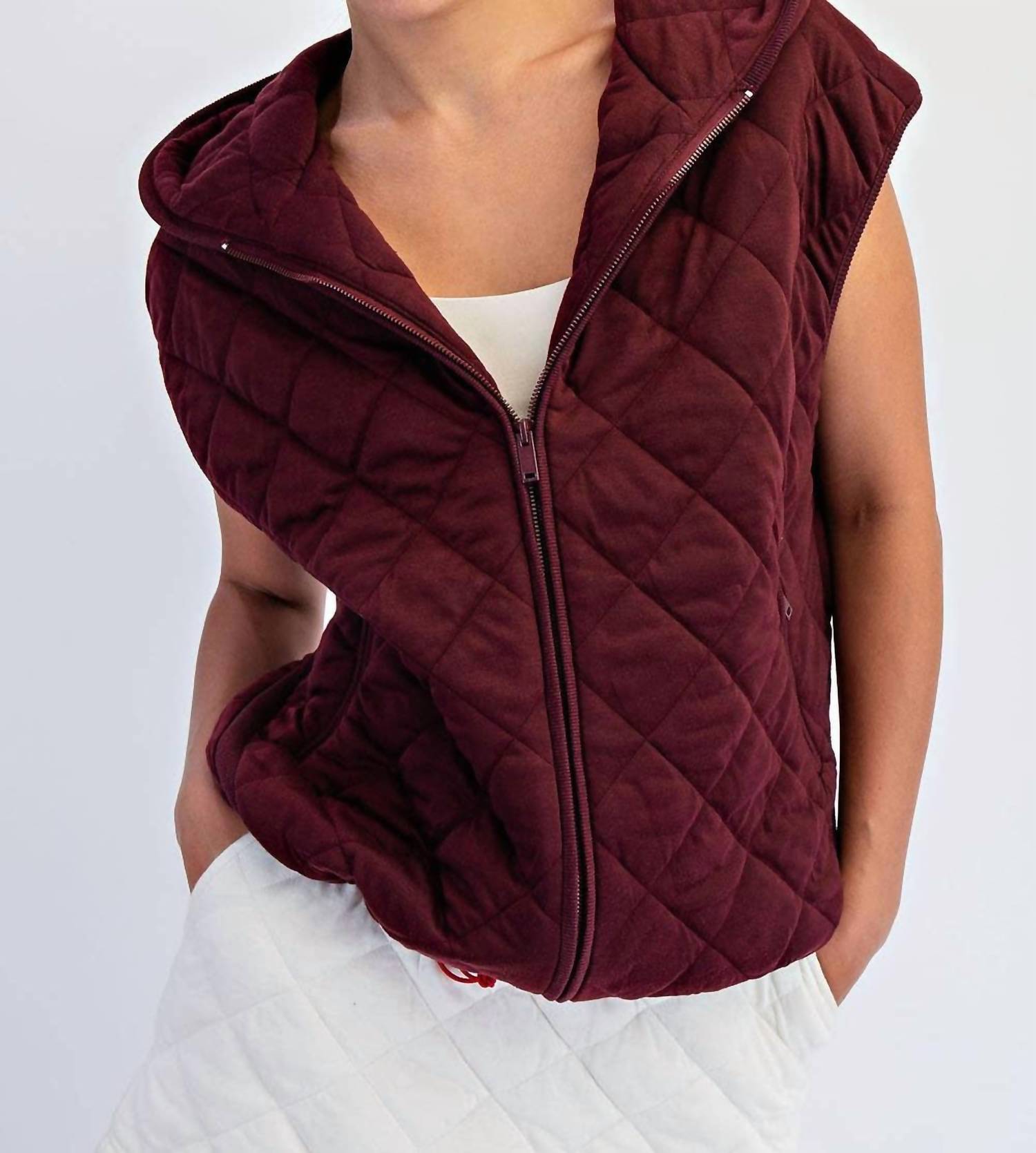 Rae Mode - Quilted Hoodie Vest