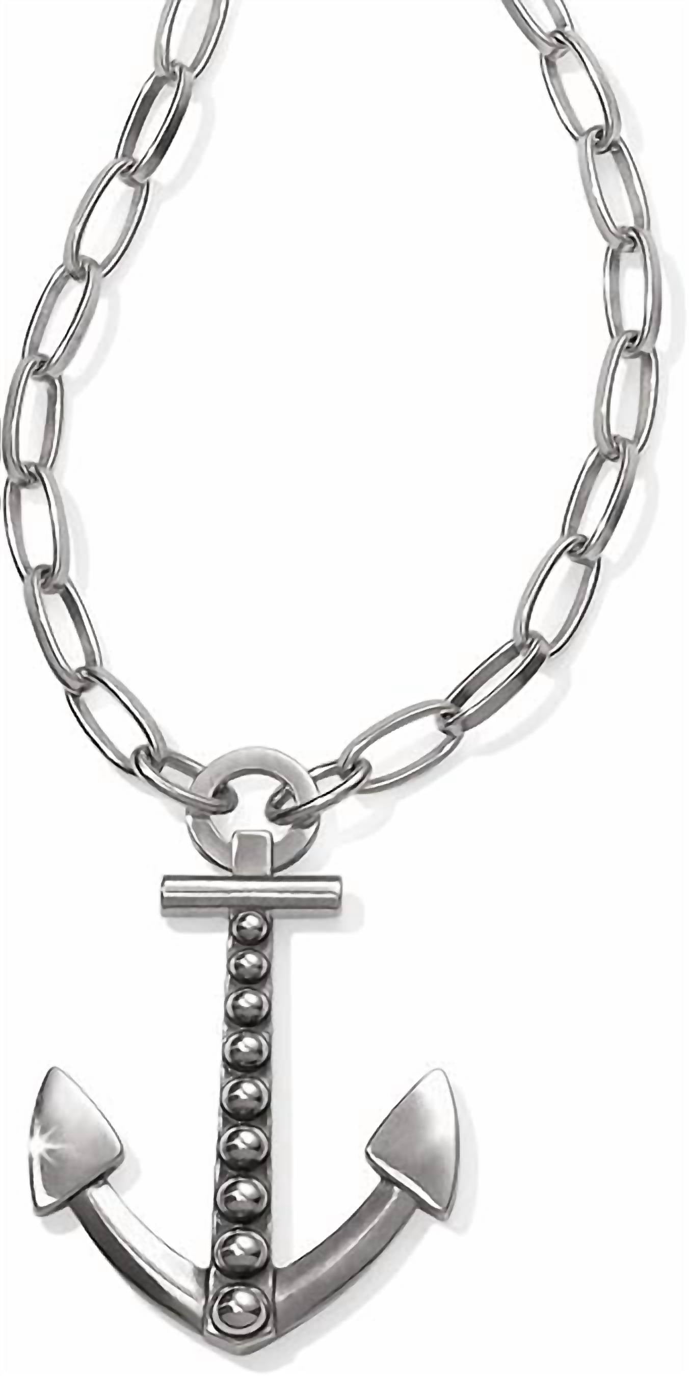 Brighton - Large Anchor Necklace with Crystals