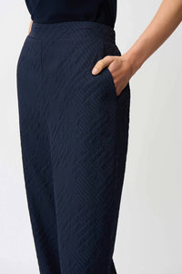 Joseph Ribkoff - Jacquard Geometrical Texture Wide Leg Pull-on Pants