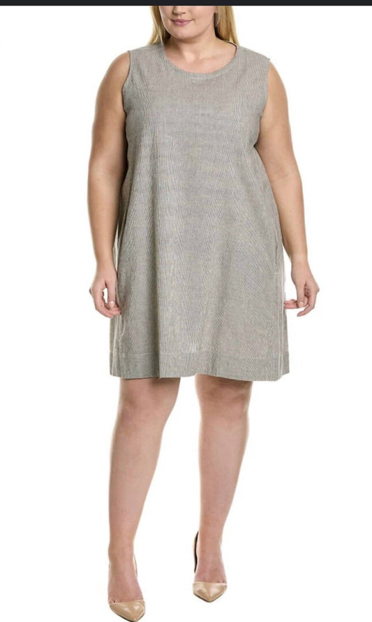 Eileen Fisher - Organic Linen Pinstripe Tunic Dress