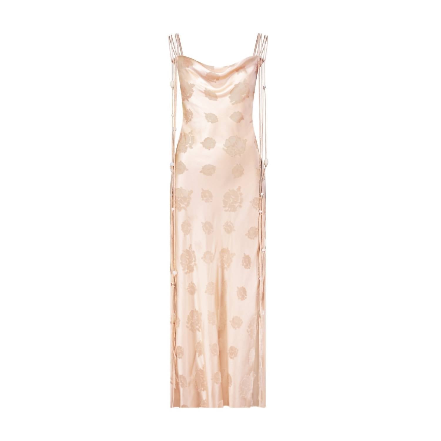 Marina Moscone - Floral Print Sleeveless Slip Dress