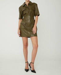 Js71 - Piper Leather Mini Dress