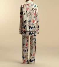 Marina Moscone - Drawstring Satin Pajama Pants