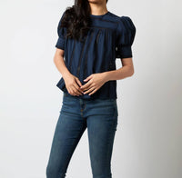 Ulla Johnson Nara Top in midnight - women's blouse