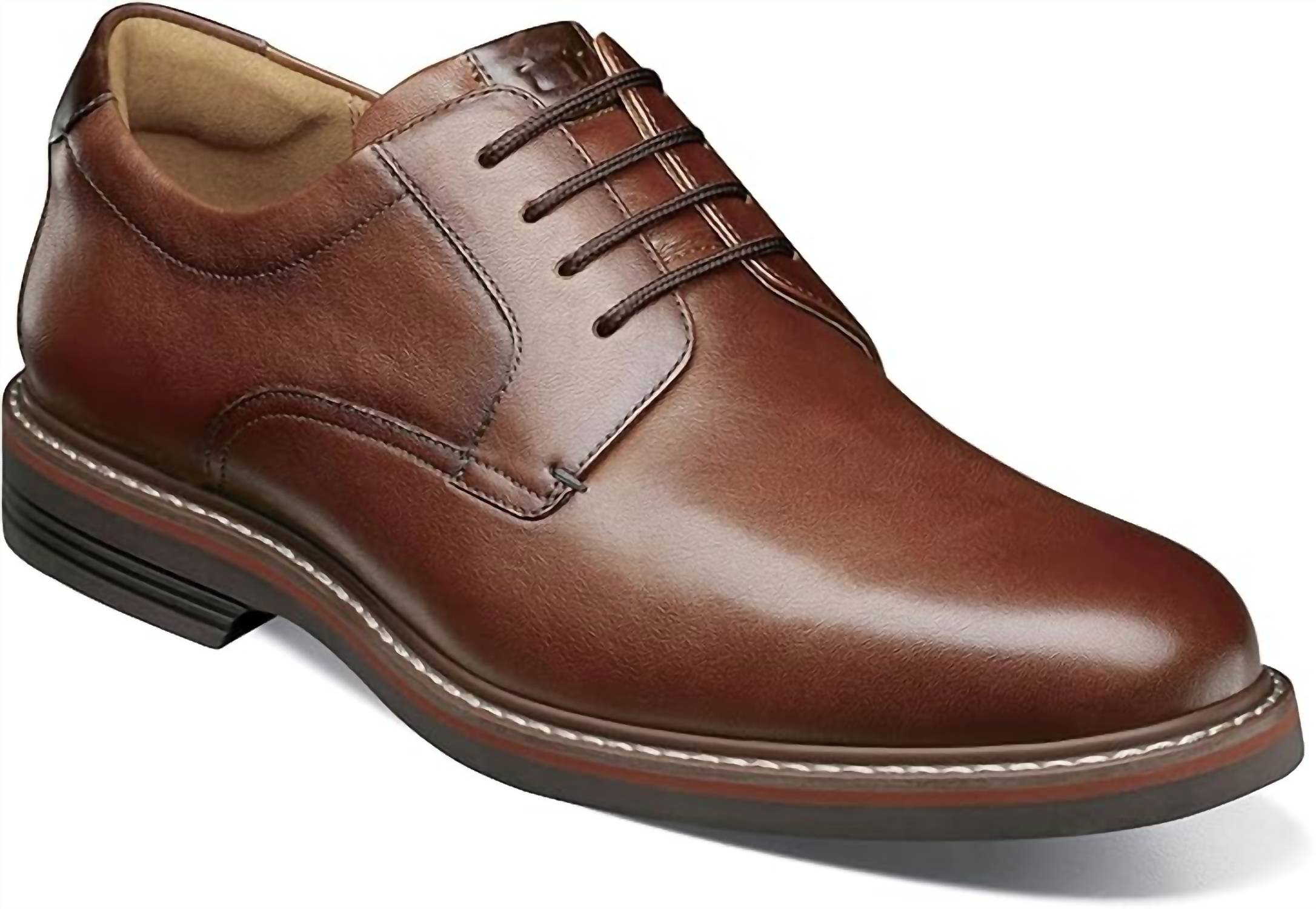 Florsheim Men's Norwal Plain Toe Oxford Shoes in congac - men's shoe