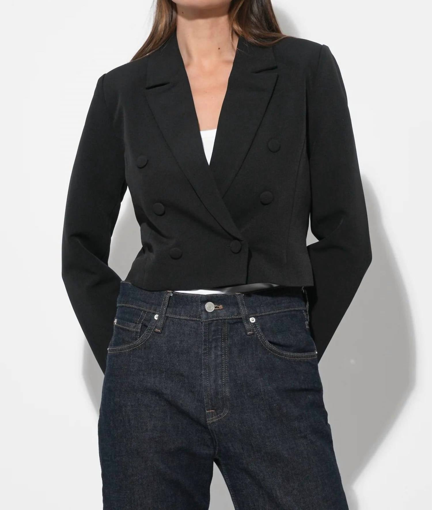 Adelyn Rae - Gretchen Double Breasted Cropped Blazer