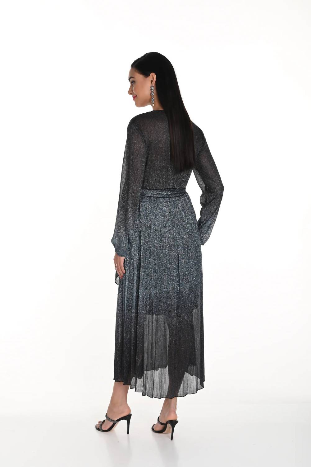 Frank Lyman - Metallic Long Sleeve Dress
