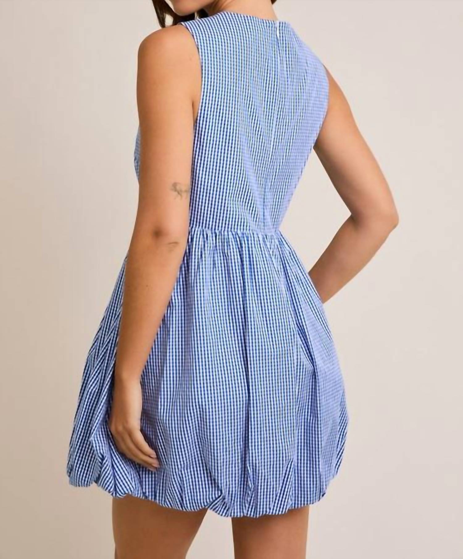 Le Lis - Gina Gingham Tie Mini Dress