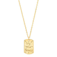 Jessica Elliot - Women's Vermeil "Resolutions we can all keep" Dogtags Max Necklace