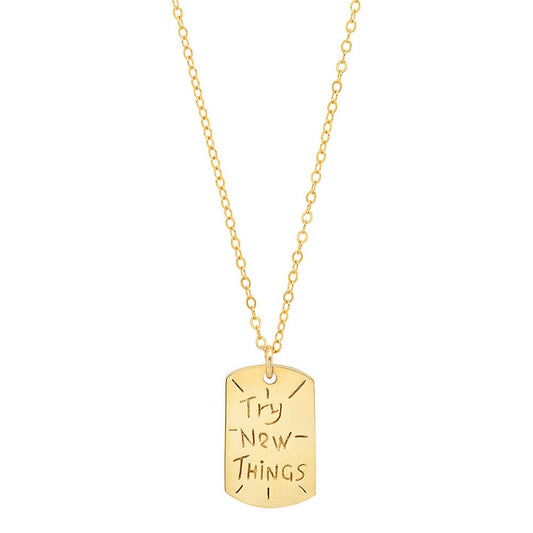 Jessica Elliot - Women's Vermeil "Resolutions we can all keep" Dogtags Max Necklace