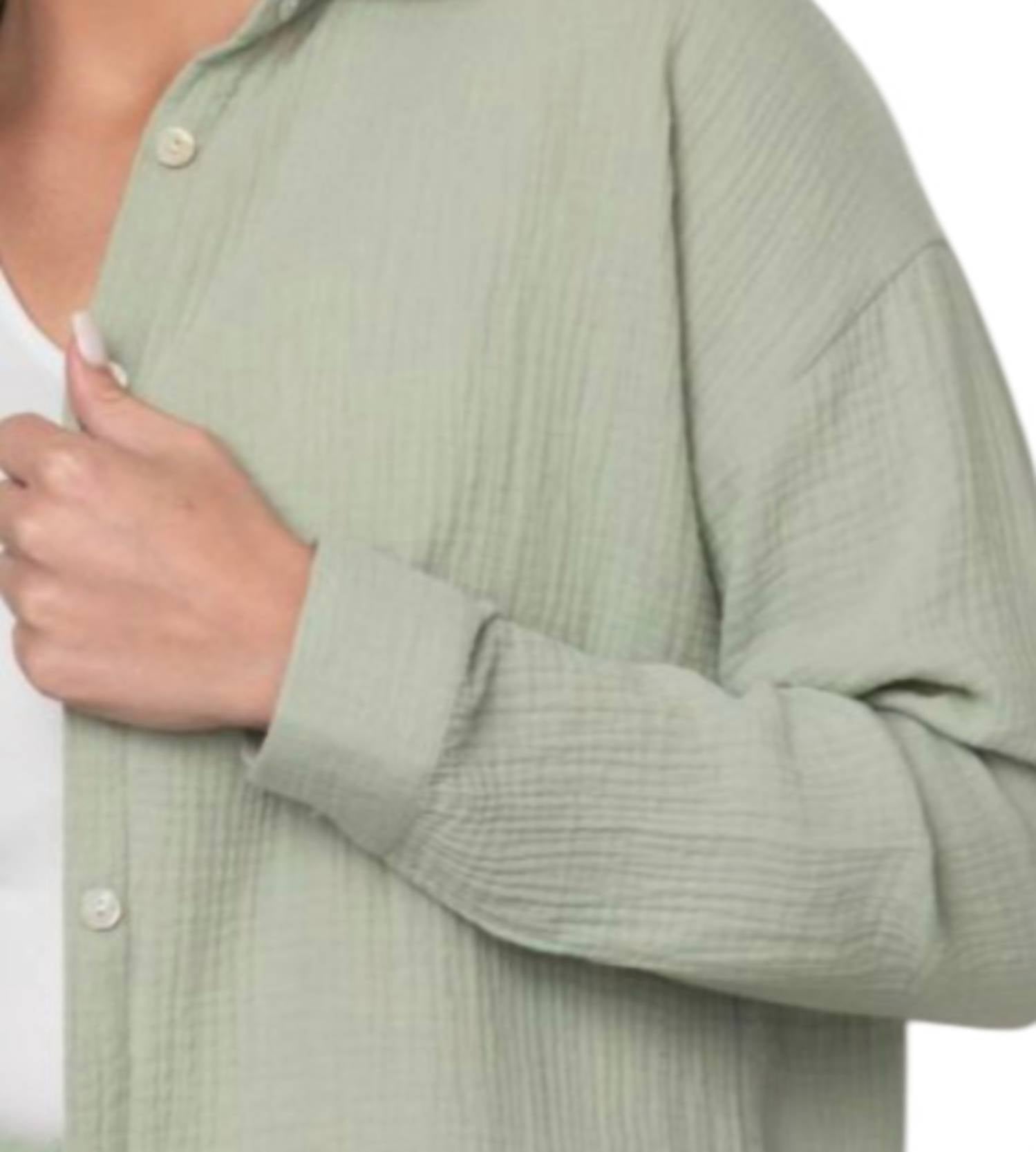 Pine Apparel - Cotton Gauze Button Top