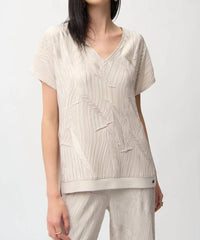 Joseph Ribkoff - Pleated Boxy Top