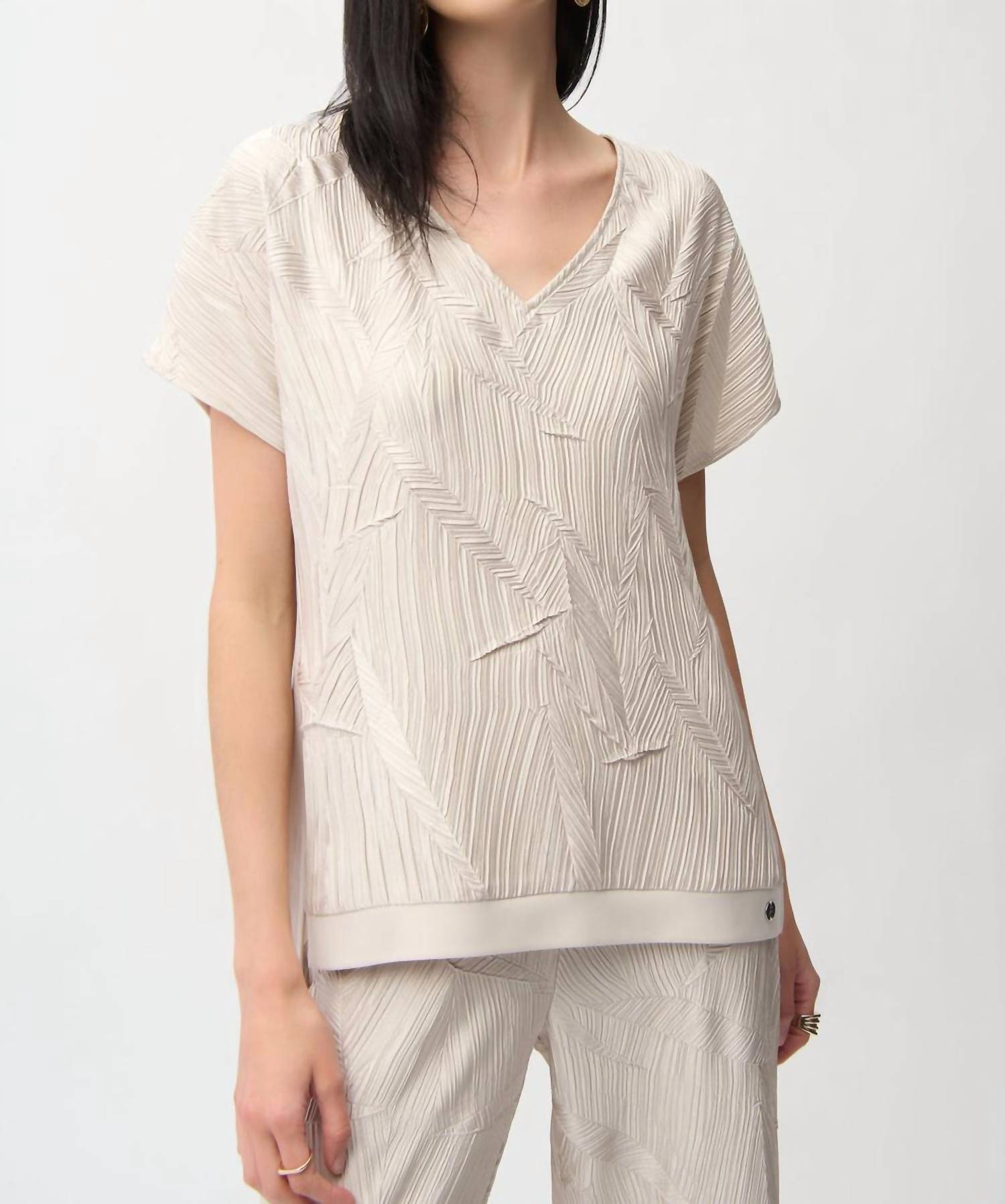 Joseph Ribkoff - Pleated Boxy Top
